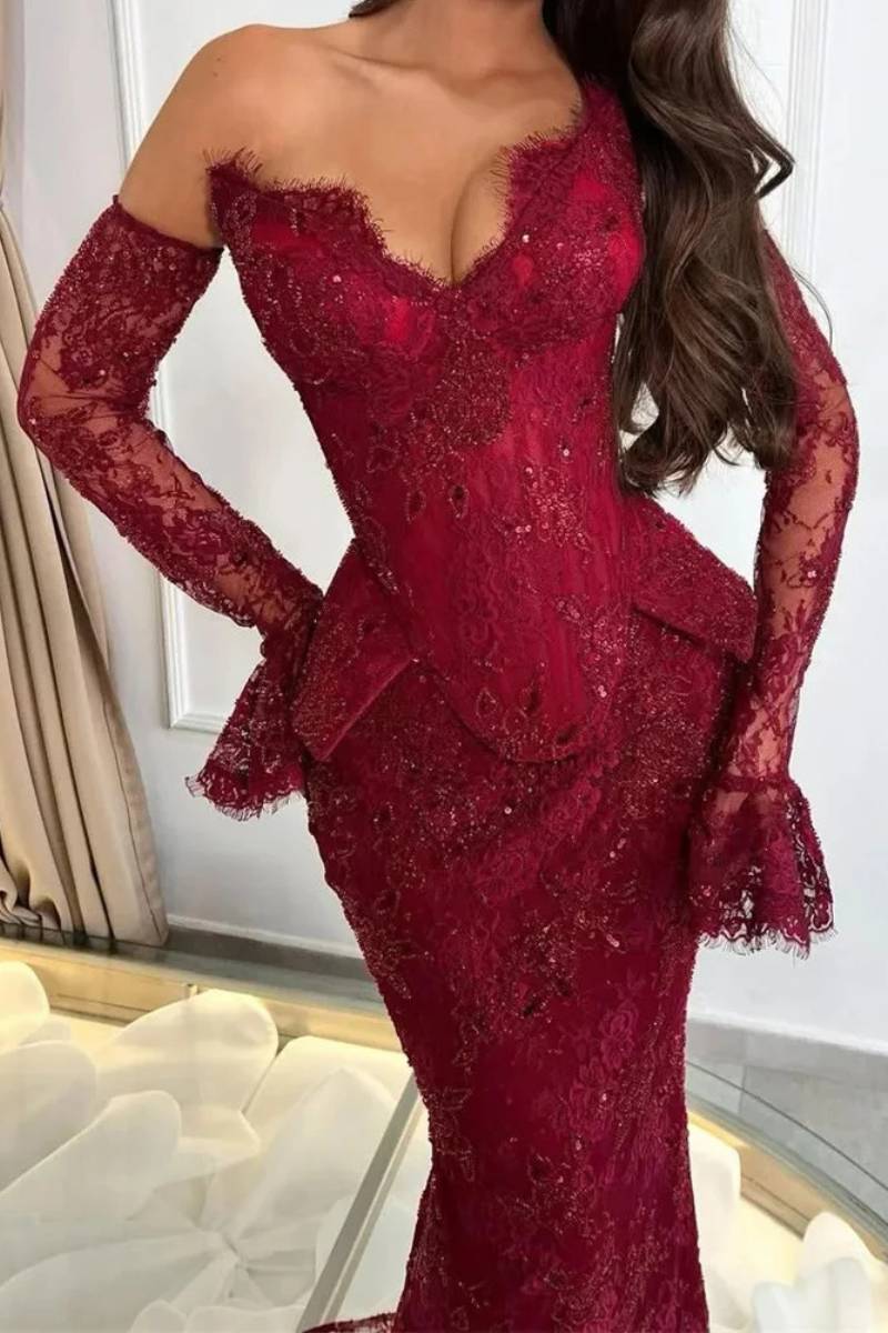 Prom Dress in Burgundy