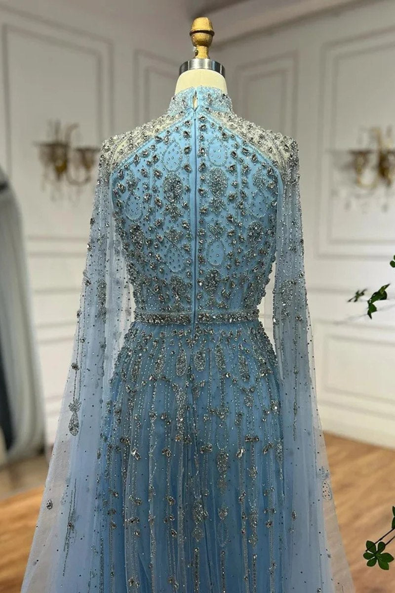 Prom Dress in Sky Blue Lallume