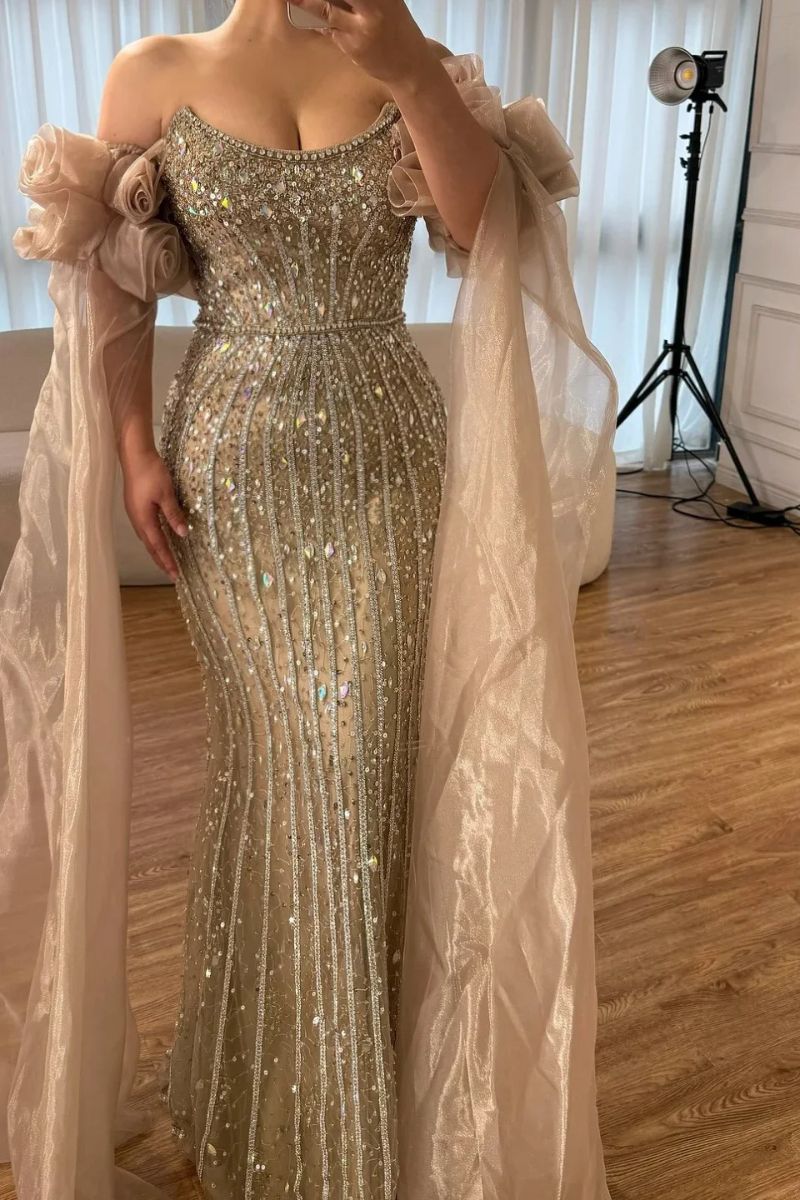 Prom Dress in Caramel Lallume
