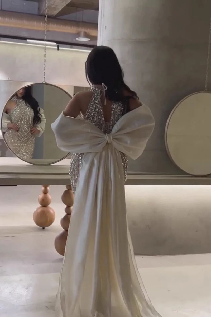Party Dress in Nude