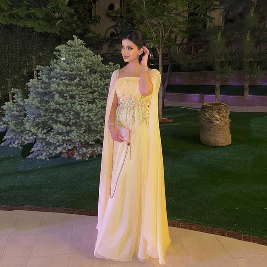 Liora Strapless Maxi Dress in Yellow