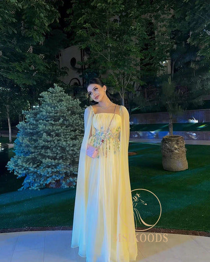 Liora Strapless Maxi Dress in Yellow