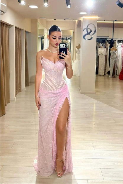 Prom Dress in Blush Pink Lallume