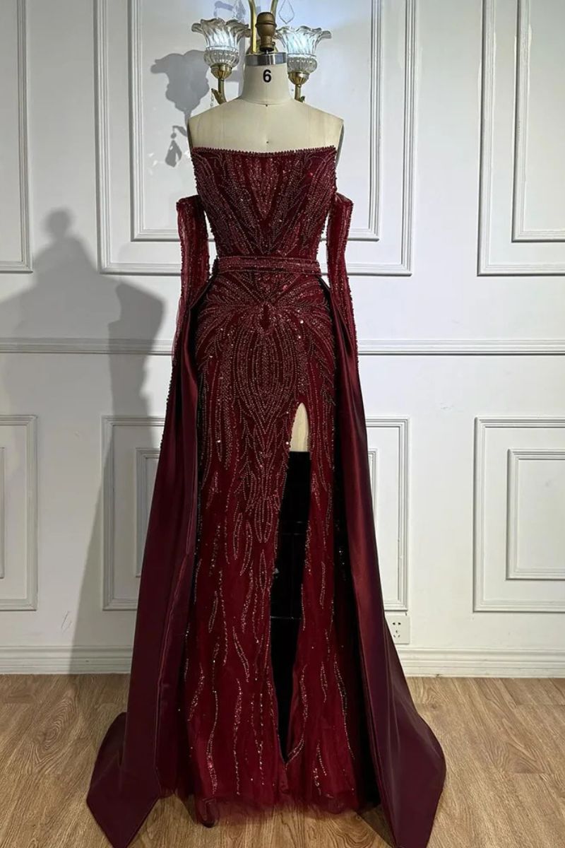 Virezza Crystal Strapless Prom Dress 