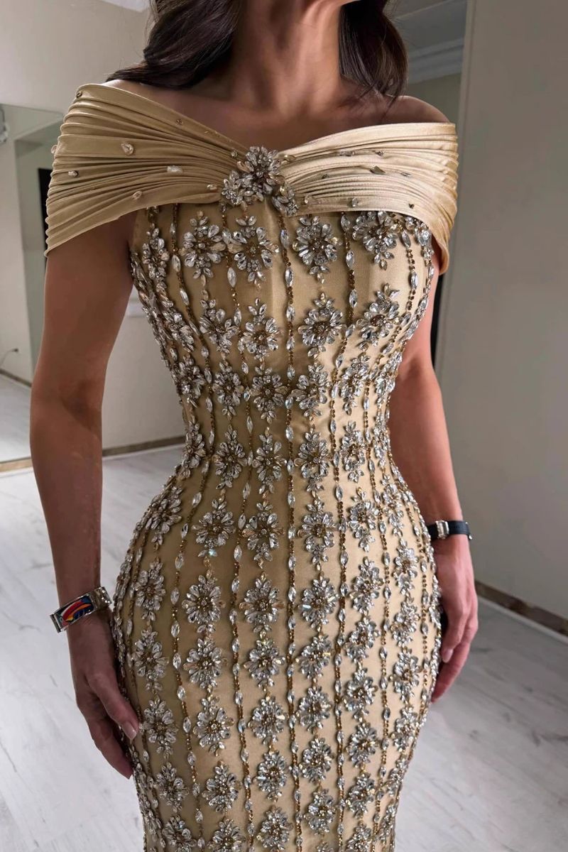 Prom Dress in Soft Gold